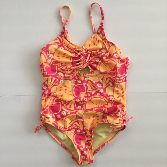 NWOT Swimsuit Girls One Piece Fruit Print Size No Tag - Picture 1 of 7